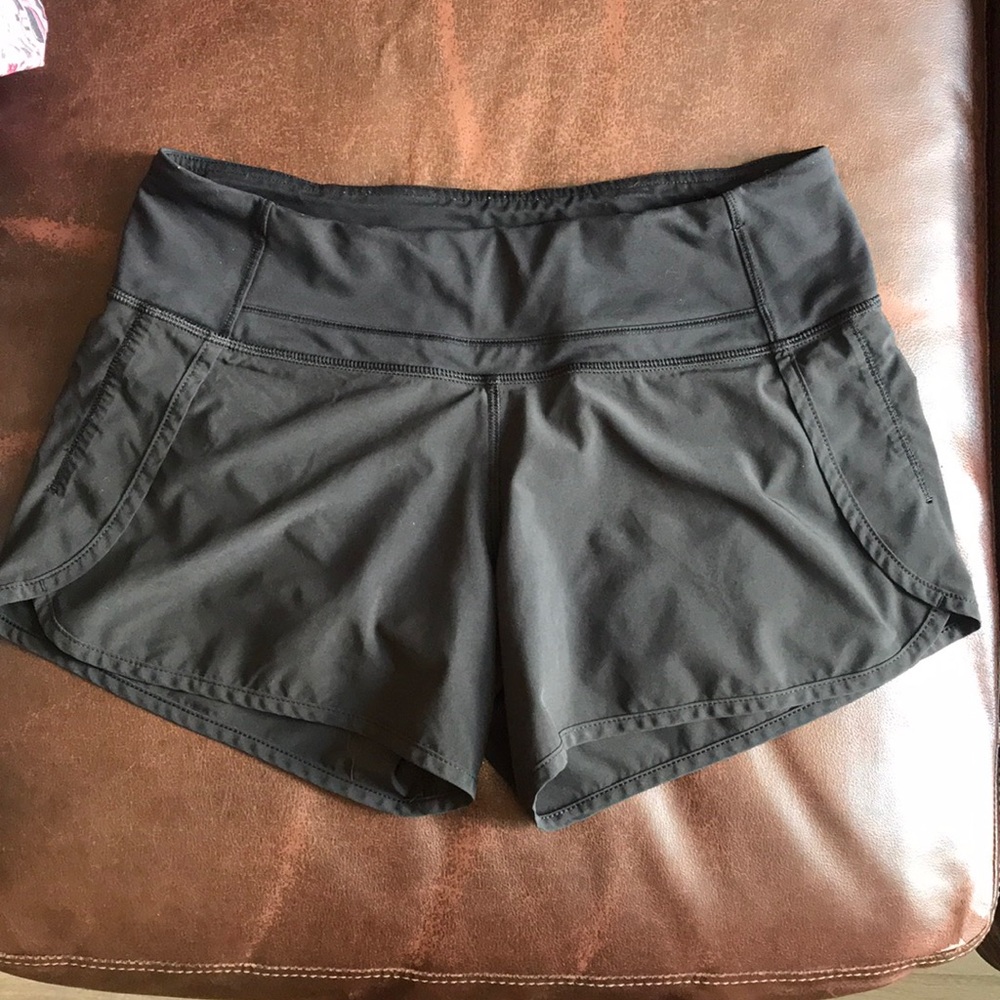 Black lululemon speed up shorts